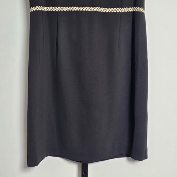 Danny & Nicole Dress Size 18 Plus Size Black Sleeveless Sheath Career Work Geome - Picture 3 of 7